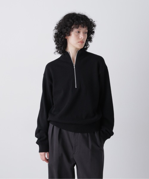 Y（ワイ）の「Ｙ /  [UNISEX] NONMULESING WOOL HALF ZIP KNIT PULLOVER（ニット/セーター・メンズ・ネイビー/ブラック・LARGE/MEDIUM）」の8枚目の写真