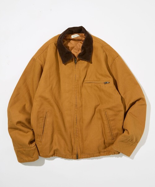 VISION STREET WEAR(ヴィジョンストリートウェア)の「限定展開 ビッグシルエット コーデュロイ切り替え ダックブルゾン / キルティング 中綿(ブルゾン・メンズ・ブラウン/ブラック/ネイビー/チャコールグレー/ベージュ・LARGE/MEDIUM/SMALL)」の4枚目の写真