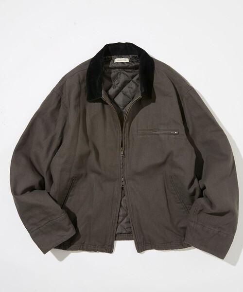 VISION STREET WEAR(ヴィジョンストリートウェア)の「限定展開 ビッグシルエット コーデュロイ切り替え ダックブルゾン / キルティング 中綿(ブルゾン・メンズ・ブラウン/ブラック/ネイビー/チャコールグレー/ベージュ・LARGE/MEDIUM/SMALL)」の17枚目の写真