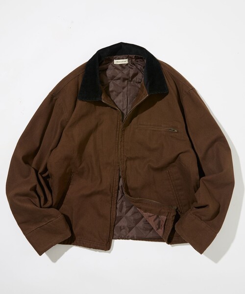 VISION STREET WEAR(ヴィジョンストリートウェア)の「限定展開 ビッグシルエット コーデュロイ切り替え ダックブルゾン / キルティング 中綿(ブルゾン・メンズ・ブラウン/ブラック/ネイビー/チャコールグレー/ベージュ・LARGE/MEDIUM/SMALL)」の20枚目の写真