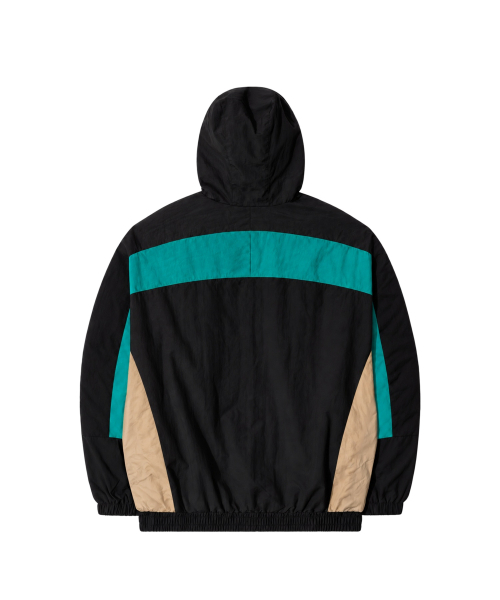 QT8 GARMENTS(キューティーエイトガーメント)の「MF Retro Hooded Track Jacket (ブラック/'ブルーグリーン/オレンジ)(ナイロンジャケット・レディース・その他・MEDIUM/LARGE/X-LARGE)」の3枚目の写真