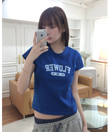 FLOWER S/S TEE(BLUE)