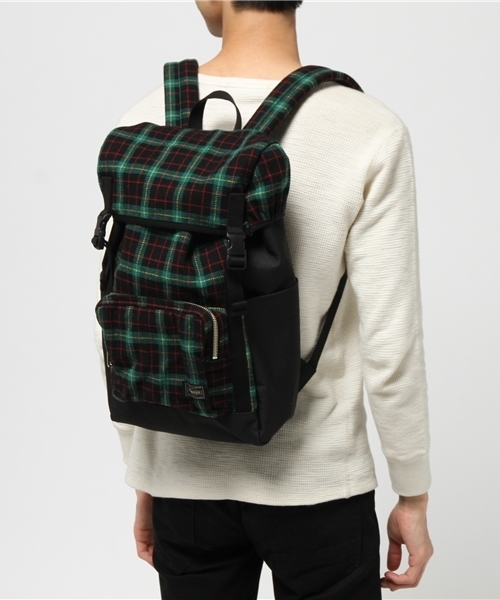 HEAD PORTER(ヘッドポーター)の「LESSON/RUCKSACK(バックパック/リュック・メンズ・ブルー/グリーン・FREE)」の8枚目の写真