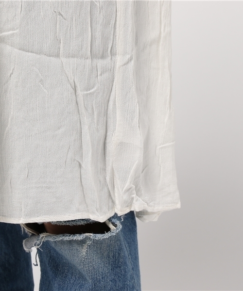 LBC（エルビーシー）の「レーヨンクレープジレ        （ワンピース・レディース・オフホワイト/オリーブ/ダークグレー・MEDIUM）」の8枚目の写真