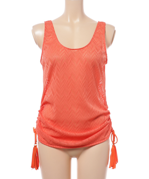 Defilious デフィリアス の Defilious お水ｏｋ 無地レースタンクトップワンピース 水着用 リゾートウェア 9mサイズ スイムグッズ Wear