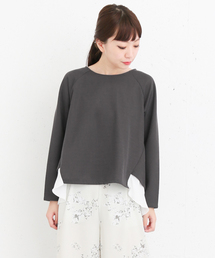 KBF+ | KBF+ 裾シフォンカットソー(Tシャツ/カットソー)