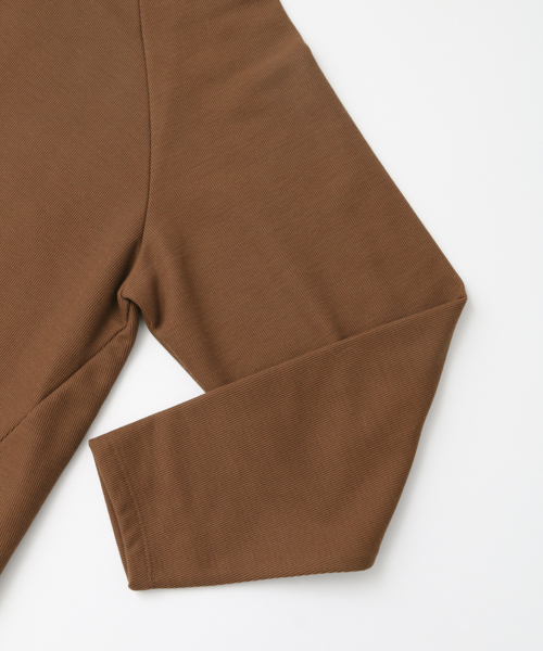 KBF+（ケービーエフプラス）の「KBF+ 裾シフォンカットソー（Tシャツ/カットソー・レディース・ネイビー/オレンジ系その他/チャコールグレー・ONE）」の8枚目の写真