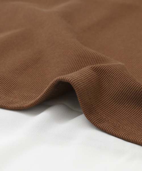 KBF+（ケービーエフプラス）の「KBF+ 裾シフォンカットソー（Tシャツ/カットソー・レディース・ネイビー/オレンジ系その他/チャコールグレー・ONE）」の10枚目の写真