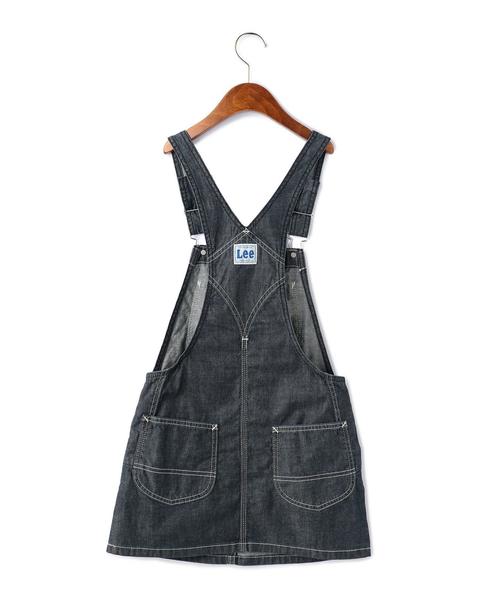 Lee（リー）の「WEB限定【JUNIOR】LEE(リー)　オーバーオール スカート（ワンピース・キッズ・ブラック/ネイビー・140cm/150cm）」の7枚目の写真