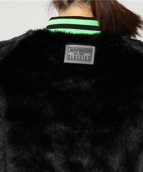 coca cola fur varsity jacket