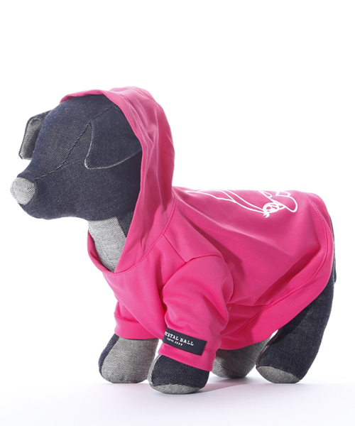CRYSTAL BALL(クリスタルボール)の「Hippie sporty parka/犬用プリントパーカ(ペットウェア・レディース・ピンク/レッド/ブルー/イエロー系その他/ライトグレー・ONE SIZE)」の4枚目の写真