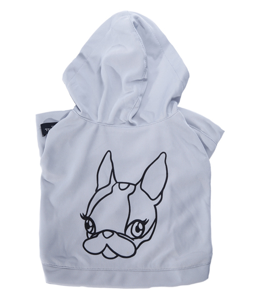 CRYSTAL BALL(クリスタルボール)の「Hippie sporty parka/犬用プリントパーカ(ペットウェア・レディース・ピンク/レッド/ブルー/イエロー系その他/ライトグレー・ONE SIZE)」の9枚目の写真