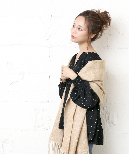 coca（coca）（コカ）の「ドット柄バルーンスリーブキーネックブラウス（シャツ/ブラウス・レディース・ブラック/ホワイト・ONE SIZE）」の22枚目の写真