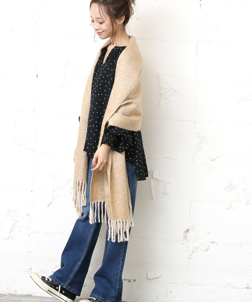 coca（coca）（コカ）の「ドット柄バルーンスリーブキーネックブラウス（シャツ/ブラウス・レディース・ブラック/ホワイト・ONE SIZE）」の21枚目の写真