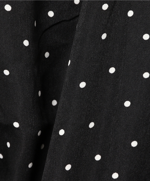 coca（coca）（コカ）の「ドット柄バルーンスリーブキーネックブラウス（シャツ/ブラウス・レディース・ブラック/ホワイト・ONE SIZE）」の12枚目の写真