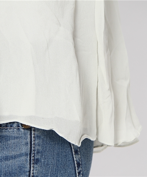 ODORANTES nano･universe（オドラント ナノ・ユニバース）の「【MES DEMOISELLES】LBOD/Elisa Top（シャツ/ブラウス・レディース・オフホワイト/ブルー・38）」の6枚目の写真