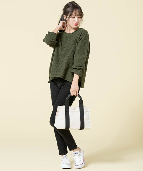 Edit Sheen(エディットシーン)の「キャンバストートバッグ(トートバッグ・レディース・ブラック/ブラウン・FREE)」の10枚目の写真