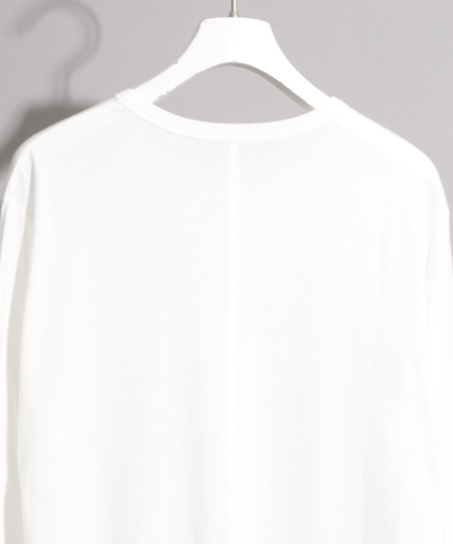 VANQUISH（ヴァンキッシュ）の「【VANQUISH】別注ドレープレーヨンレイヤードロングL/S Tシャツ（Tシャツ/カットソー・メンズ・ネイビー/ホワイト/ブラック/レンガ/バーガンディー・3/2/1）」の9枚目の写真