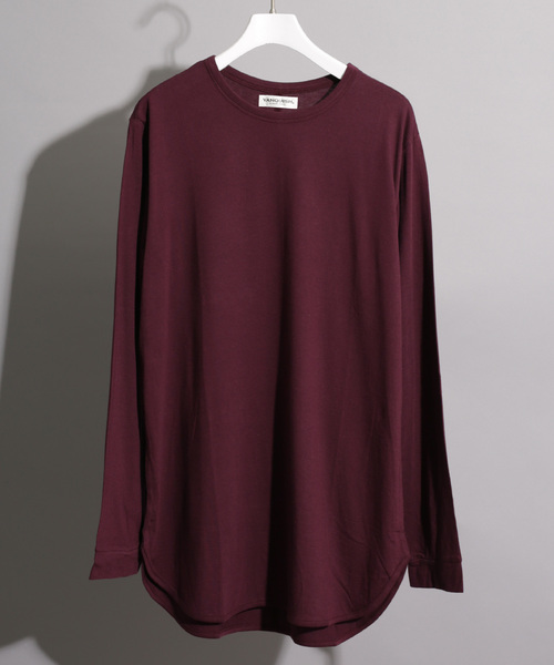 VANQUISH（ヴァンキッシュ）の「【VANQUISH】別注ドレープレーヨンレイヤードロングL/S Tシャツ（Tシャツ/カットソー・メンズ・ネイビー/ホワイト/ブラック/レンガ/バーガンディー・3/2/1）」の11枚目の写真