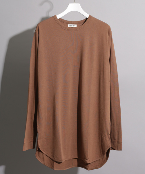 VANQUISH（ヴァンキッシュ）の「【VANQUISH】別注ドレープレーヨンレイヤードロングL/S Tシャツ（Tシャツ/カットソー・メンズ・ネイビー/ホワイト/ブラック/レンガ/バーガンディー・3/2/1）」の10枚目の写真