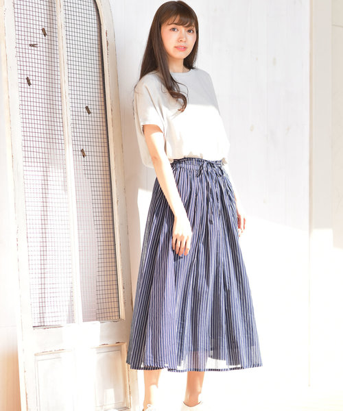 rps（アールピーエス）の「コットンボイルプリントふんわりスカート（スカート・レディース・ネイビー/オフホワイト/ダークネイビー/ブルー系その他2・M）」の16枚目の写真