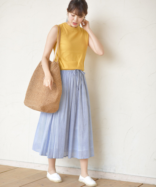 rps（アールピーエス）の「コットンボイルプリントふんわりスカート（スカート・レディース・ネイビー/オフホワイト/ダークネイビー/ブルー系その他2・M）」の18枚目の写真