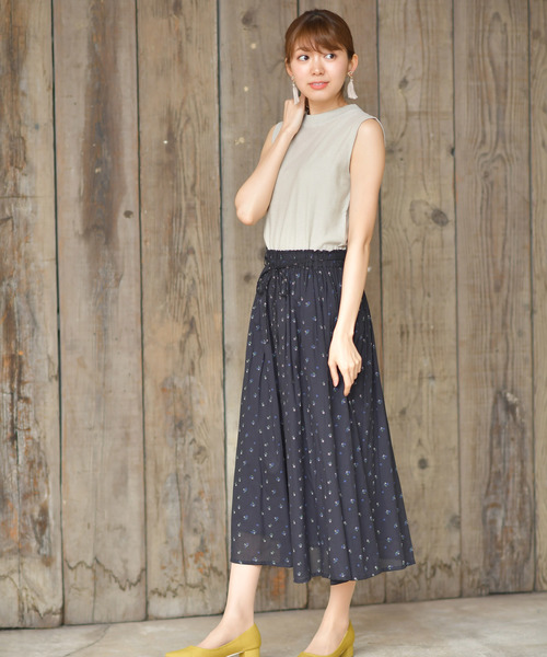 rps（アールピーエス）の「コットンボイルプリントふんわりスカート（スカート・レディース・ネイビー/オフホワイト/ダークネイビー/ブルー系その他2・M）」の10枚目の写真