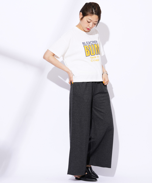 CIAOPANIC(チャオパニック)の「ウエストギャザーイージーパンツ(その他パンツ・レディース・チャコールグレー/ライトベージュ・FREE)」の4枚目の写真