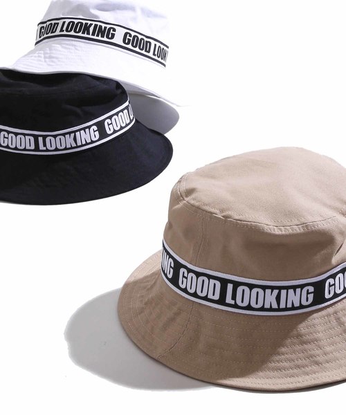 WEGO（ウィゴー）の「WEGO/ロゴテープバケットハット（ハット・レディース・ホワイト/ベージュ/ブラック・FREE）」の3枚目の写真