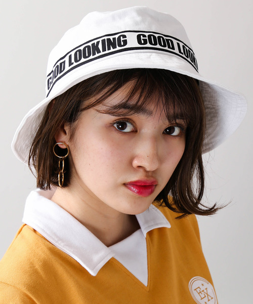 WEGO（ウィゴー）の「WEGO/ロゴテープバケットハット（ハット・レディース・ホワイト/ベージュ/ブラック・FREE）」の13枚目の写真