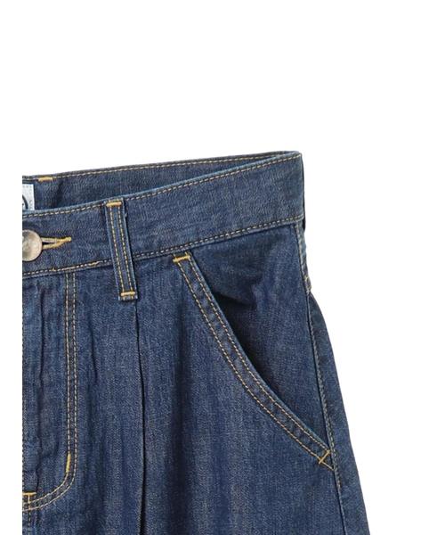 Green Parks(グリーンパークス)の「WR スリット入りデニムスカート(デニムスカート・レディース・ライトインディゴブルー/インディゴブルー・M/L)」の10枚目の写真