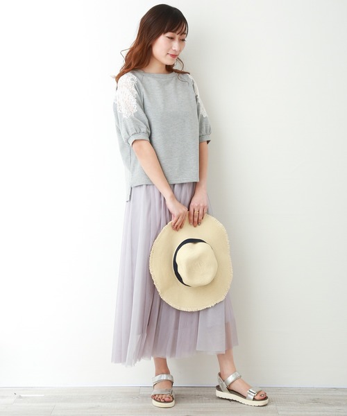 MARBLE WALTS（マーブルワルツ）の「裏毛プルオーバー（Tシャツ/カットソー・レディース・オフホワイト/ブラック/杢グレー・M/L）」の13枚目の写真