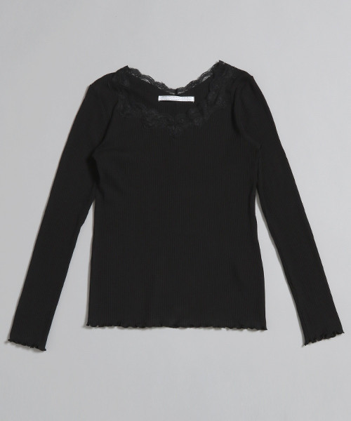 PAGEBOY（ページボーイ）の「レースロングスリーブトップス（Tシャツ/カットソー・レディース・ライトグレー/ブラック/オフホワイト/グレー/ブラウン・FREE）」の8枚目の写真