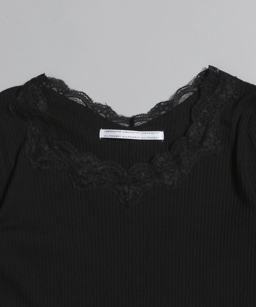 PAGEBOY（ページボーイ）の「レースロングスリーブトップス（Tシャツ/カットソー・レディース・ライトグレー/ブラック/オフホワイト/グレー/ブラウン・FREE）」の10枚目の写真