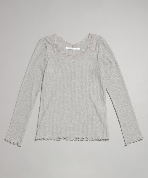 PAGEBOY（ページボーイ）の「レースロングスリーブトップス（Tシャツ/カットソー・レディース・ライトグレー/ブラック/オフホワイト/グレー/ブラウン・FREE）」の4枚目の写真