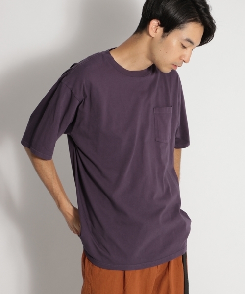 niko and...（ニコアンド）の「オーバーダイポケット付きTシャツ（Tシャツ/カットソー・メンズ・ホワイト/ベージュ/パープル/ネイビー/ピンク/グリーン・MEDIUM/LARGE）」の5枚目の写真