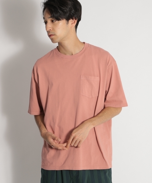 niko and...（ニコアンド）の「オーバーダイポケット付きTシャツ（Tシャツ/カットソー・メンズ・ホワイト/ベージュ/パープル/ネイビー/ピンク/グリーン・MEDIUM/LARGE）」の6枚目の写真