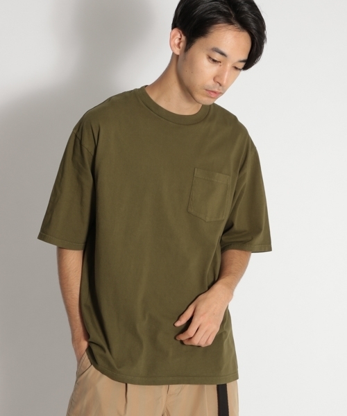 niko and...（ニコアンド）の「オーバーダイポケット付きTシャツ（Tシャツ/カットソー・メンズ・ホワイト/ベージュ/パープル/ネイビー/ピンク/グリーン・MEDIUM/LARGE）」の4枚目の写真