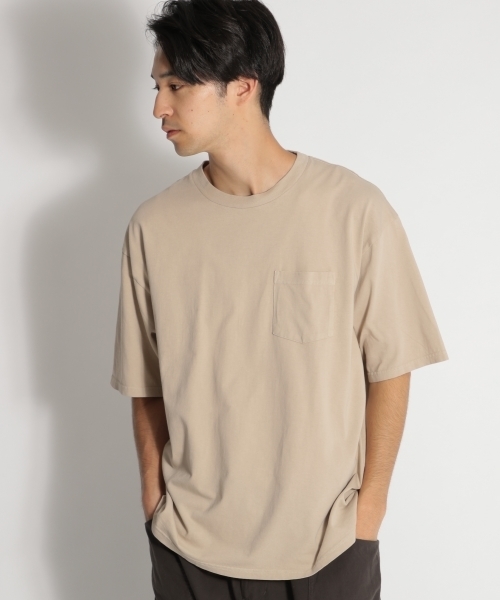 niko and...（ニコアンド）の「オーバーダイポケット付きTシャツ（Tシャツ/カットソー・メンズ・ホワイト/ベージュ/パープル/ネイビー/ピンク/グリーン・MEDIUM/LARGE）」の8枚目の写真