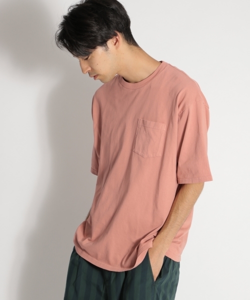 niko and...（ニコアンド）の「オーバーダイポケット付きTシャツ（Tシャツ/カットソー・メンズ・ホワイト/ベージュ/パープル/ネイビー/ピンク/グリーン・MEDIUM/LARGE）」の10枚目の写真