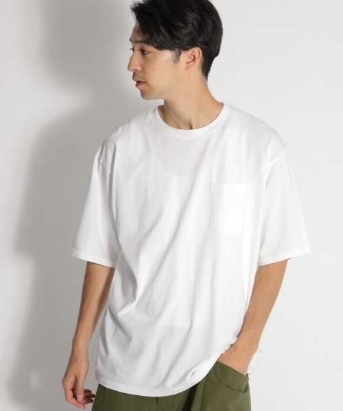 niko and...（ニコアンド）の「オーバーダイポケット付きTシャツ（Tシャツ/カットソー・メンズ・ホワイト/ベージュ/パープル/ネイビー/ピンク/グリーン・MEDIUM/LARGE）」の11枚目の写真