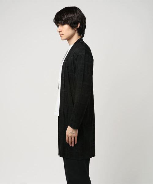 おしゃれスタ(オシャレスタ)の「グレンチェックショールガウン(SS)(その他アウター・メンズ・ブラック/グレー・M/L)」の3枚目の写真