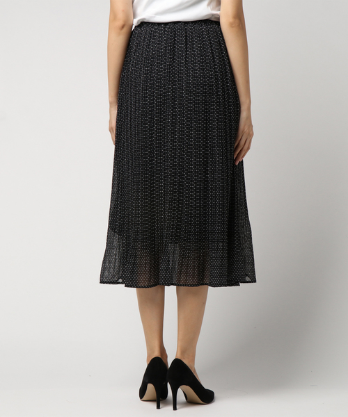 flower(フラワー)の「ドットスウェイングスカート(スカート・レディース・ブラック/ベージュ・FREE)」の3枚目の写真