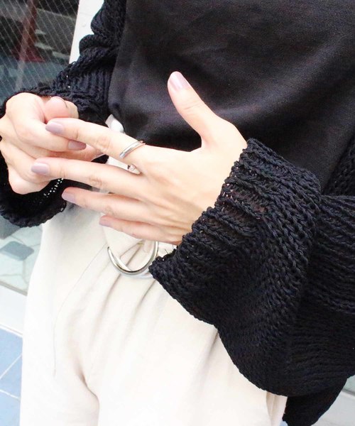 MODE ROBE（モードローブ）の「ワイドチューブリング（リング・レディース・シルバー/ゴールド・11号）」の10枚目の写真