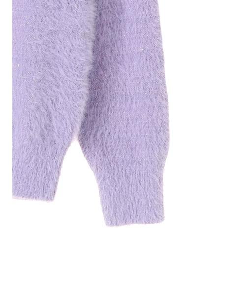 YECCA VECCA（イェッカヴェッカ）の「・ラメフェザーニットプルオーバー（ニット/セーター・レディース・ベージュ/パープル/グリーン/ライトベージュ・FREE）」の12枚目の写真