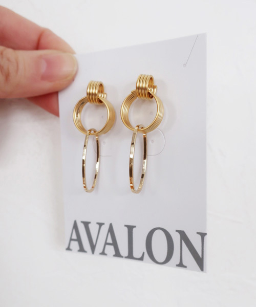 AVALON(U.Q)(アバロン)の「メタルピアス(ピアス(両耳用)・レディース・シルバー/ゴールド・FREE)」の5枚目の写真