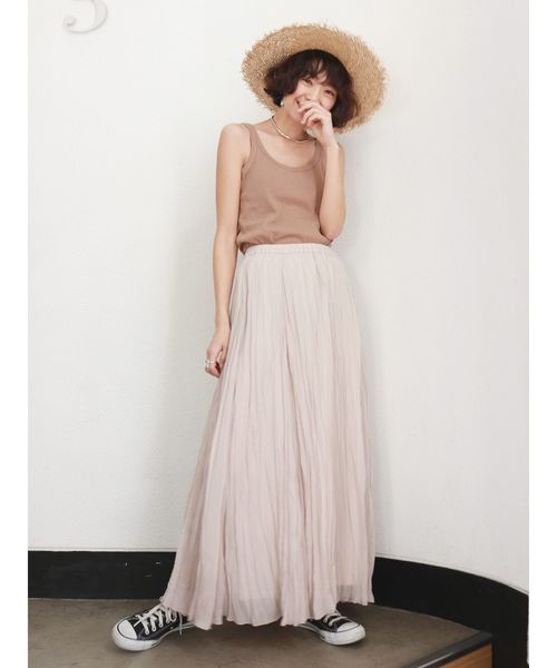 Ungrid（アングリッド）の「ランダムテレコタンクトップ（タンクトップ・レディース・ライトグレー/ブラック/オフホワイト/モカ・FREE）」の12枚目の写真