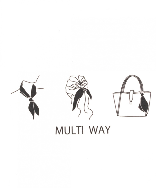 GLOBAL WORK（グローバルワーク）の「プリントスカーフ/838064（バンダナ/スカーフ・レディース・ネイビー/オレンジ/その他2/ライトベージュ・FREE）」の16枚目の写真