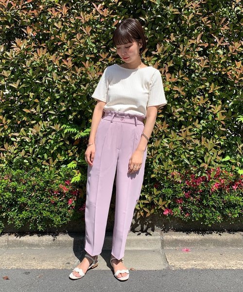 flower（フラワー）の「スローフリルパンツ（その他パンツ・レディース・ベージュ/アイボリー/ピンク・FREE）」の3枚目の写真