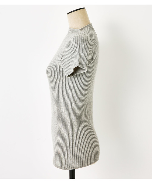 BLACK BY MOUSSY（ブラックバイマウジー）の「cotton rib french sleeve tops（ニット/セーター